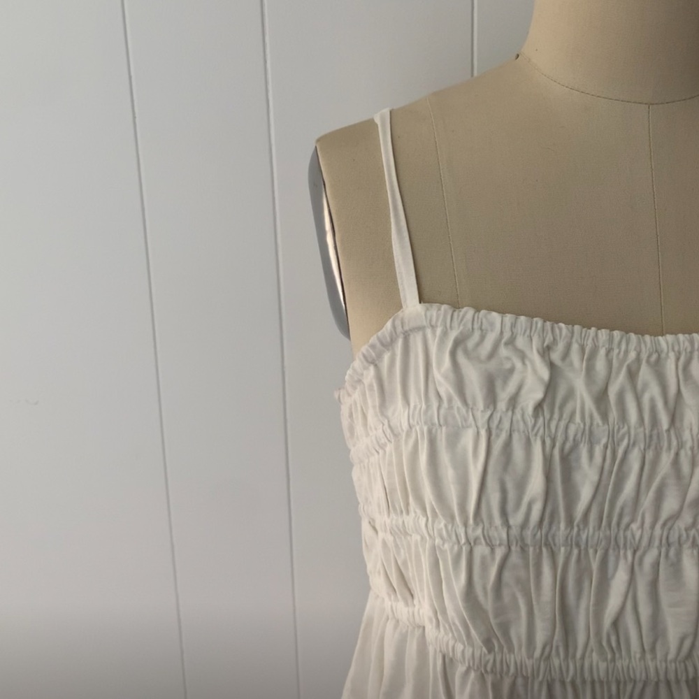 A New Day Spaghetti Strap Smocked Dress in White - Picture 4 of 4